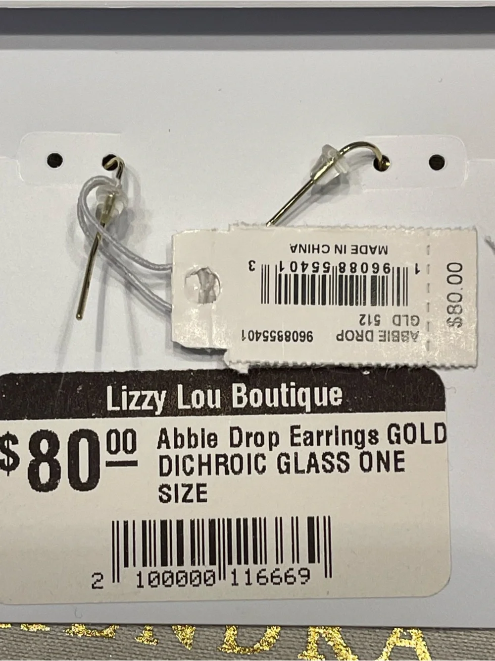 Kendra Scott Abble Drop Earrings gold dichroic glass